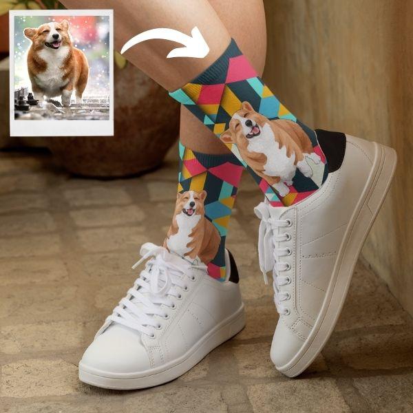 Custom Dandie Dinmont Terrier Socks