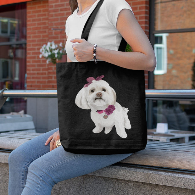 Personalized Dog Breeds Tote Bag, White